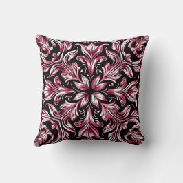 Almofada Elegante Borgonha Moderna do Ornamentado Contempor