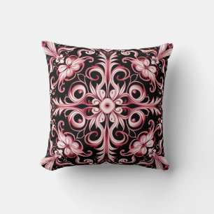Almofada Elegante Borgonha Moderna do Ornamentado Contempor