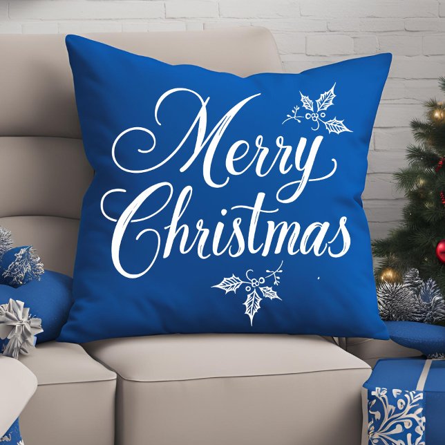 Almofada Elegante Caligrafia Roteiro Feliz Natal (Criador carregado)