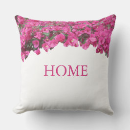 Almofada Elegante Casa Flores Tropicais em Branco