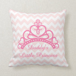 Almofada Elegante Chevron Rosa, Princesinha do Papai, Tiara
