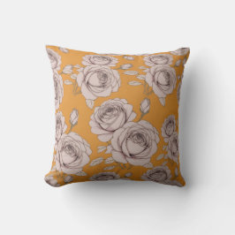 Almofada Elegante Cobertor Floral Rosa