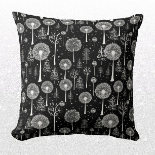 Almofada Elegante Dandelion e Árvore de Natal