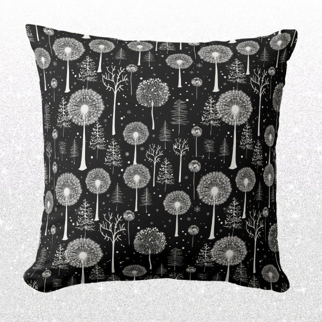 Almofada Elegante Dandelion e Árvore de Natal (Criador carregado)