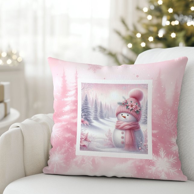 Almofada Elegante decoração de quarto infantil Floresta de  (Elegant Pinkmas Winter Forest Kids Room Decor Pillow

)