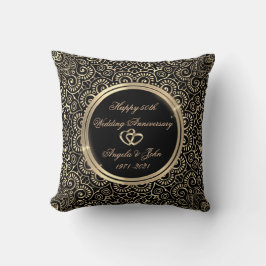 Almofada Elegante Dourado Mandala 50º Aniversário de Casame