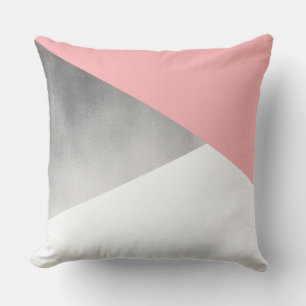 Almofada elegante e moderno, preto-de-prata, cor-de-rosa