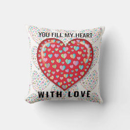 Almofada Elegante Editibale Simple Heart Design