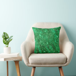 Almofada Elegante Emerald Green Estudou Padrão de Diamante