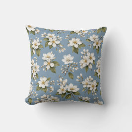 Almofada Elegante Flor de Blossom Azul