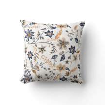 Elegante Floral Botânico Azul Naval Dourado