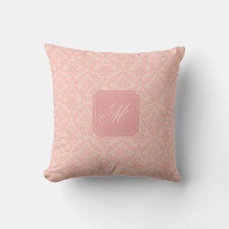 Almofada Elegante Floral Damasco Rosa