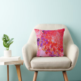 Almofada Elegante Hydrangea Limelight Roxa e Laranja