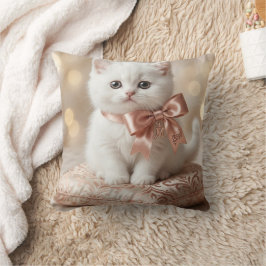 Almofada Elegante Loja de Gatinhos Brancos