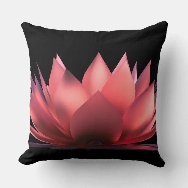 Almofada Elegante Lotus Black (Frente)