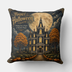 Almofada Elegante Mansão Assombrada de Halloween