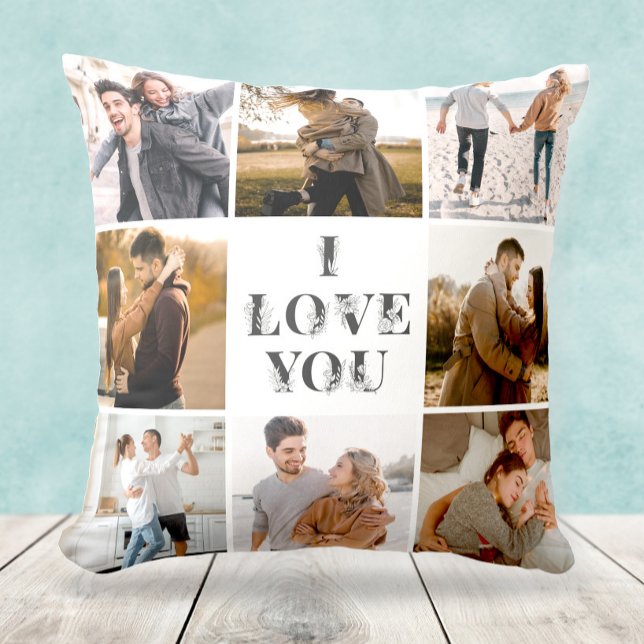 Almofada Elegante Moderno Eu Amo-Te O Presente Da Colagem D (Criador carregado)