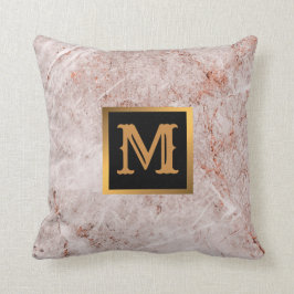 Almofada Elegante Moderno Marble Negro Dourado