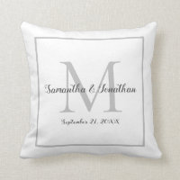 Elegante Moderno Monograma de Casamento Branco