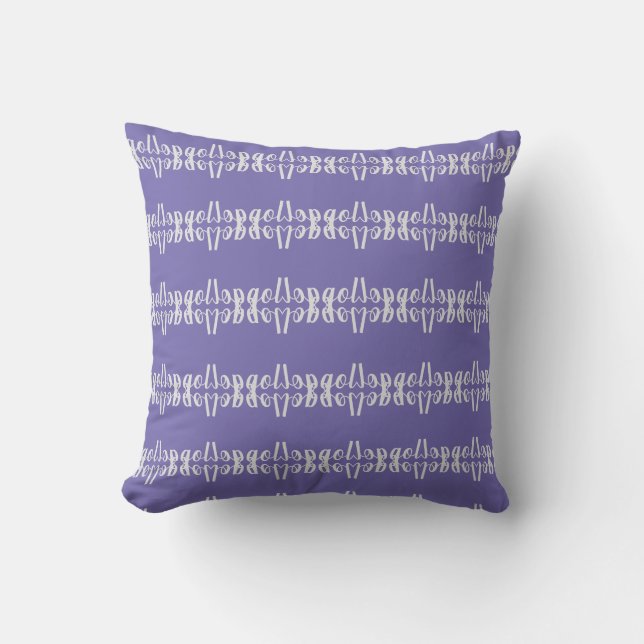 Almofada Elegante Moderno Prata e Azul (Frente)