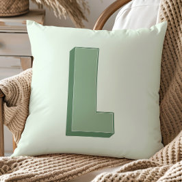 Almofada Elegante Monograma de Letra L Personalizado Inicia