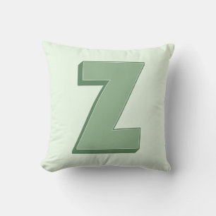 Almofada Elegante Monograma de Letra Z Personalizado Inicia