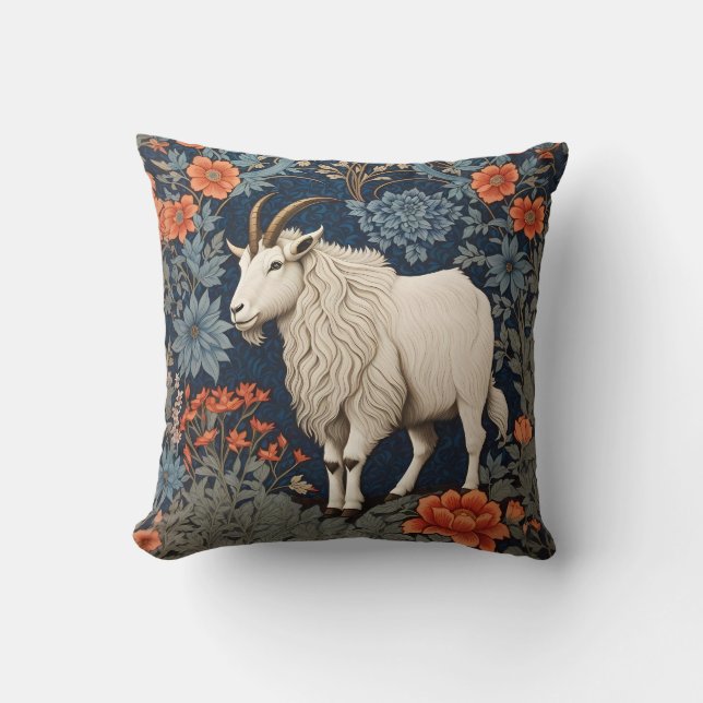Almofada Elegante Mountain Goat William Morris Inspirado (Frente)