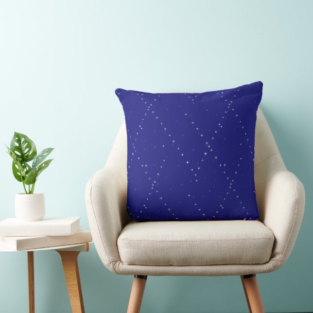 Almofada elegante na moda azul azul-estrelado (Cadeira)