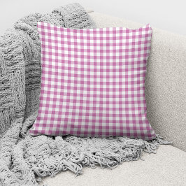 Almofada Elegante padrão de xadrez gingham rosa