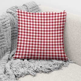 Almofada Elegante padrão de xadrez gingham vermelho