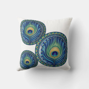 Almofada Elegante Peacock Feather Mandala