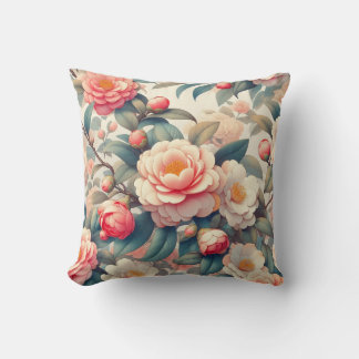 Almofada "Elegante Peony Pattern"
