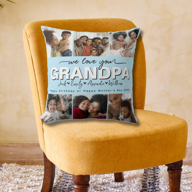 Almofada Elegante personalizado Amo-te a tua colagem de fot (Criador carregado)