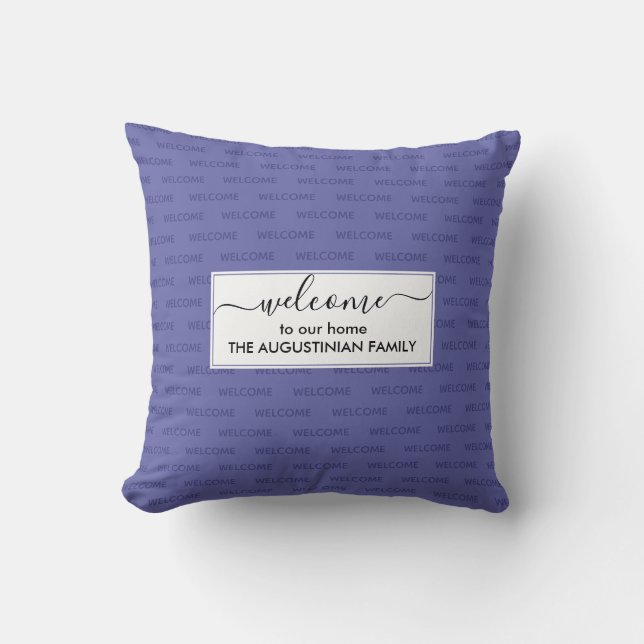 Almofada Elegante Personalizado BEM-VINDO À NOSSA CASA (Frente)