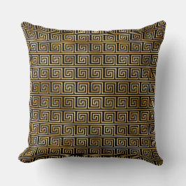 Almofada Elegante Preto e Dourado Art Déco Vintage dos Anos