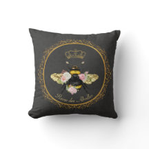 Elegante Rainha Abelha Francesa Rosas Rosa Cinza D