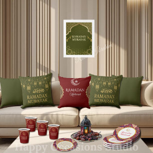 Almofada Elegante Ramadan Mubarak