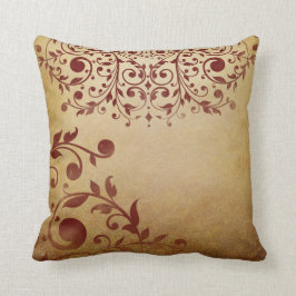 Almofada Elegante Red Vintage Swirls