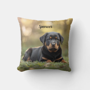 Almofada Elegante Rottweiler Personalizado