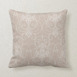 Almofada Elegante Taupe damask design 8