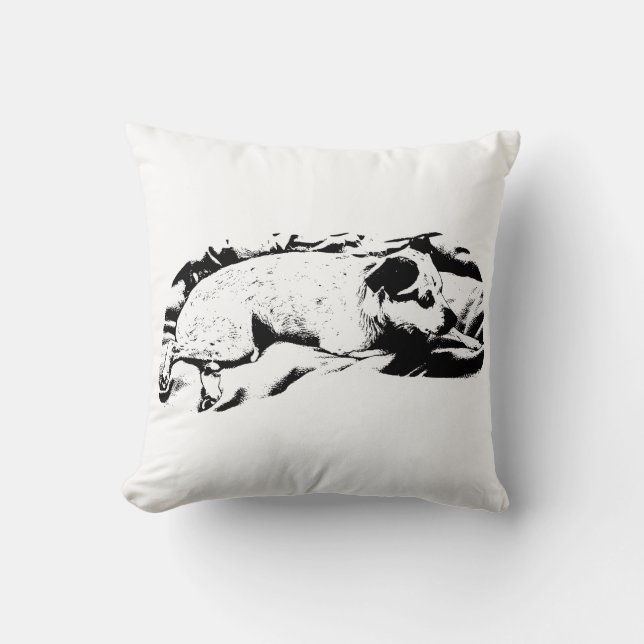 Almofada Elegante Terrier Repose, Cama De Inverno (Frente)