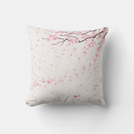 Almofada Elegante Travesseiro Decorativo Flor de Cerejeira