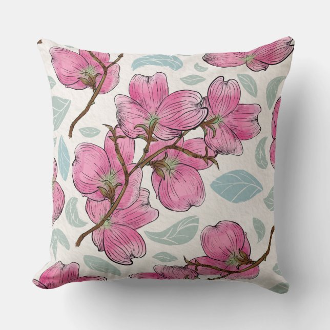 Almofada Elegante Travesseiro Quadrado de Orquídea – Luxe B (Frente)