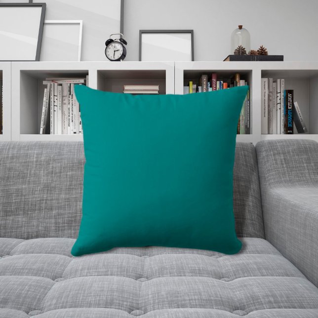Almofada Elegante Verde Mar Verdigris Minimalista  (Criador carregado)