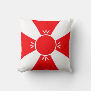 Almofada Elegante Vermelho e Branco