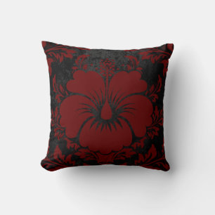 Almofada Elegante vermelho e negro damasco elegante