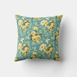 Almofada Elegante Vintage Estiloso Romântico Floral Chic
