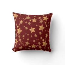 Elegante Vintage Red Dourado Star Natal
