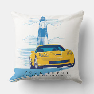ALMOFADA ELEGANTE ZEE-06 AUTOMÓVEL ILUSTRATION THROW PILLO