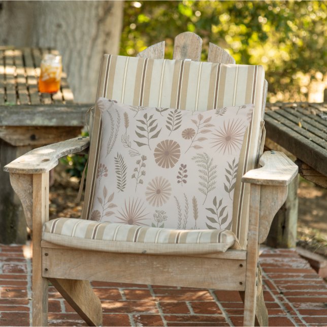 Almofada Elementos Botânicos Estilo Boho (Cadeira)